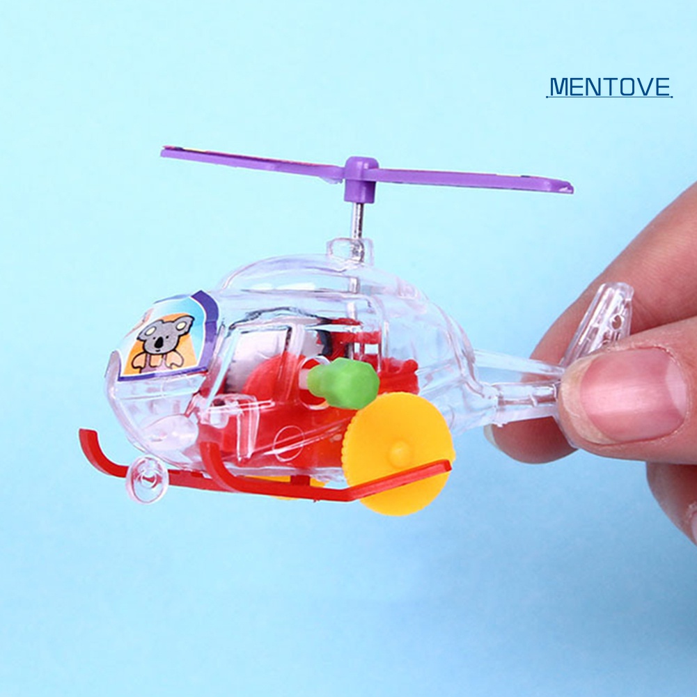 Máy Bay Đồ Chơi Mini Lên Dây Cót Bằng Nhựa Trong Suốt Cho Bé