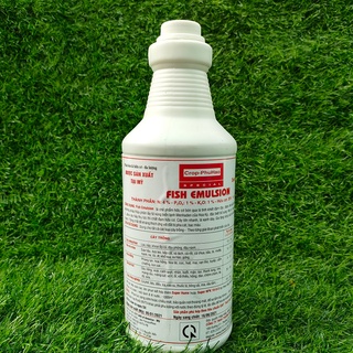 Phân bón lá sinh học FISH EMULSION đạm cá cô đặc, dinh dưỡng tinh khiết chai 1 lít