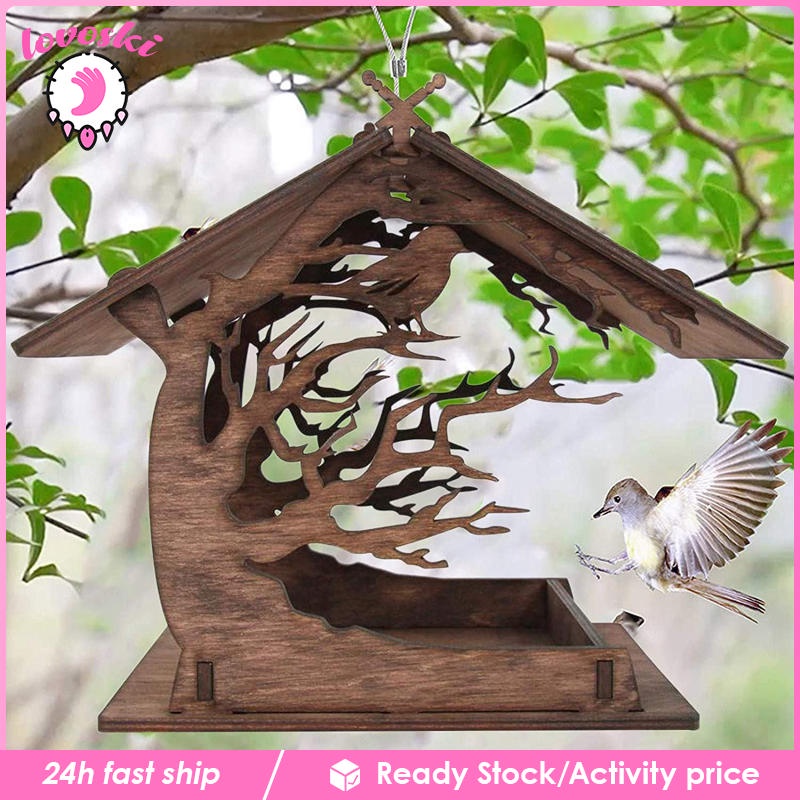 Khay Đựng Thức Ăn Cho Chim Treo Trang Trí Ngoài Trời