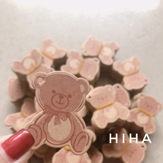 Nhãn giấy hình Gấu nâu gấu bông quần áo trẻ em