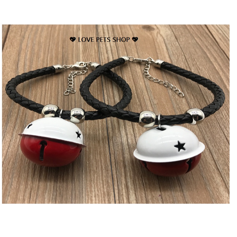 VÒNG CỔ CHO MÈO BỆN DA PU CÓ CHUÔNG LỚN, VÒNG CỔ CHO MÈO (MẪU MỚI) - LOVE PETS SHOP