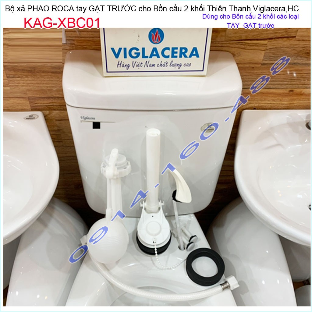 Bộ xả cầu gạt phổ thông 2 khối KAG-XBC01 trọn bộ best sales the toilet flush bộ xả cầu gạt xả mạnh thoát nước nhanh