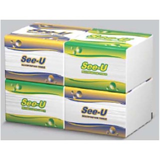 Combo 4 gói khăn giấy đa năng see-u 2 lớp 200 tờ/gói