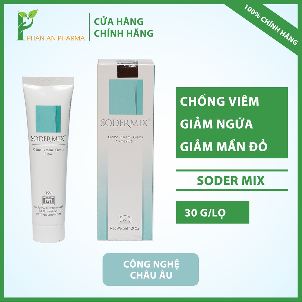 Soder Mix chống viêm, giảm ngứa, giảm mẩn đỏ, Ức chế tăng sinh Collagen quá mức ở những người bị sẹo CN95
