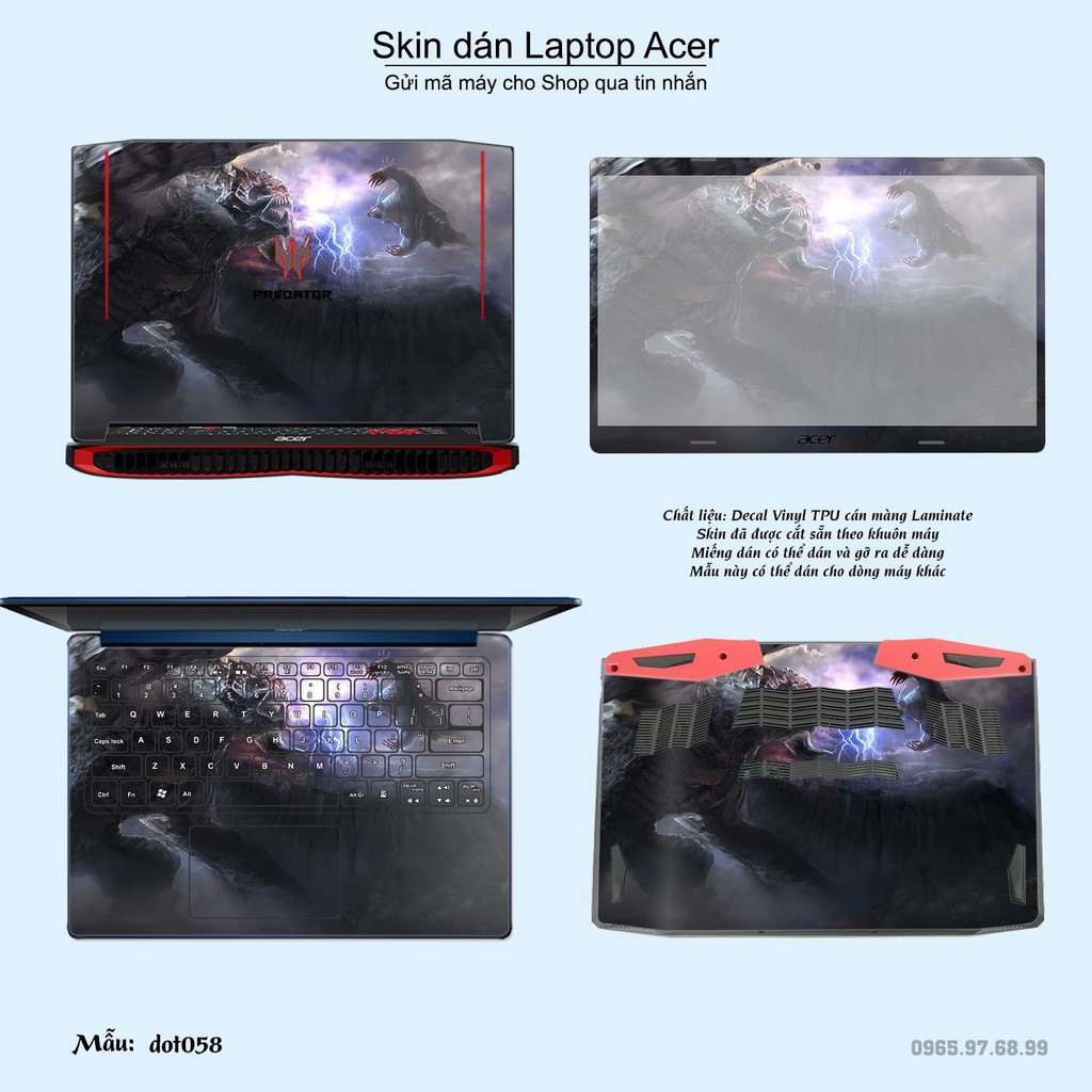 Skin dán Laptop Acer in hình Dota 2 _nhiều mẫu 10 (inbox mã máy cho Shop)