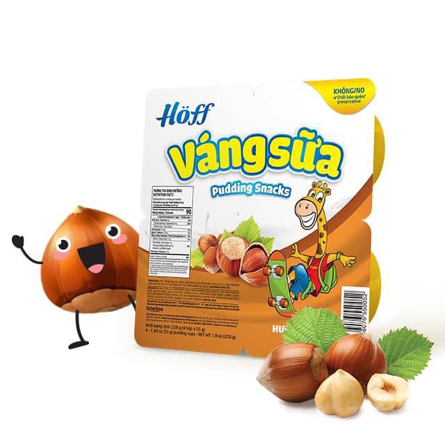 Váng Sữa vị Hạt Dẻ HOFF vỉ 4 hộp x 55g