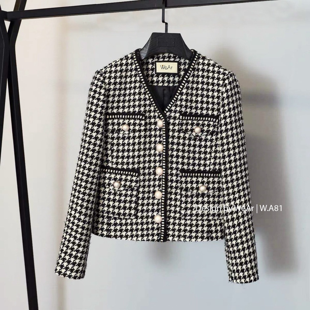 Áo dạ tweed houndstooth - A81