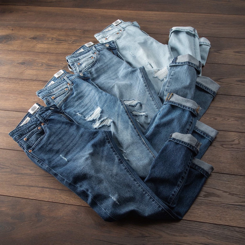 Quần jean dài nam Levis - Hàng nhập khẩu wash rách năng động