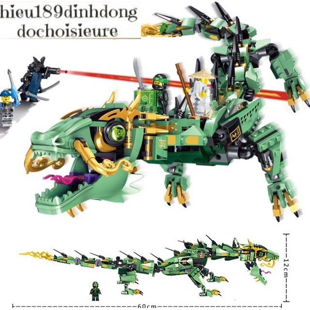 Lắp ráp xếp hình Lego ninjago movie 4010 4015 : Rồng xanh huyền thoại của ninja ...