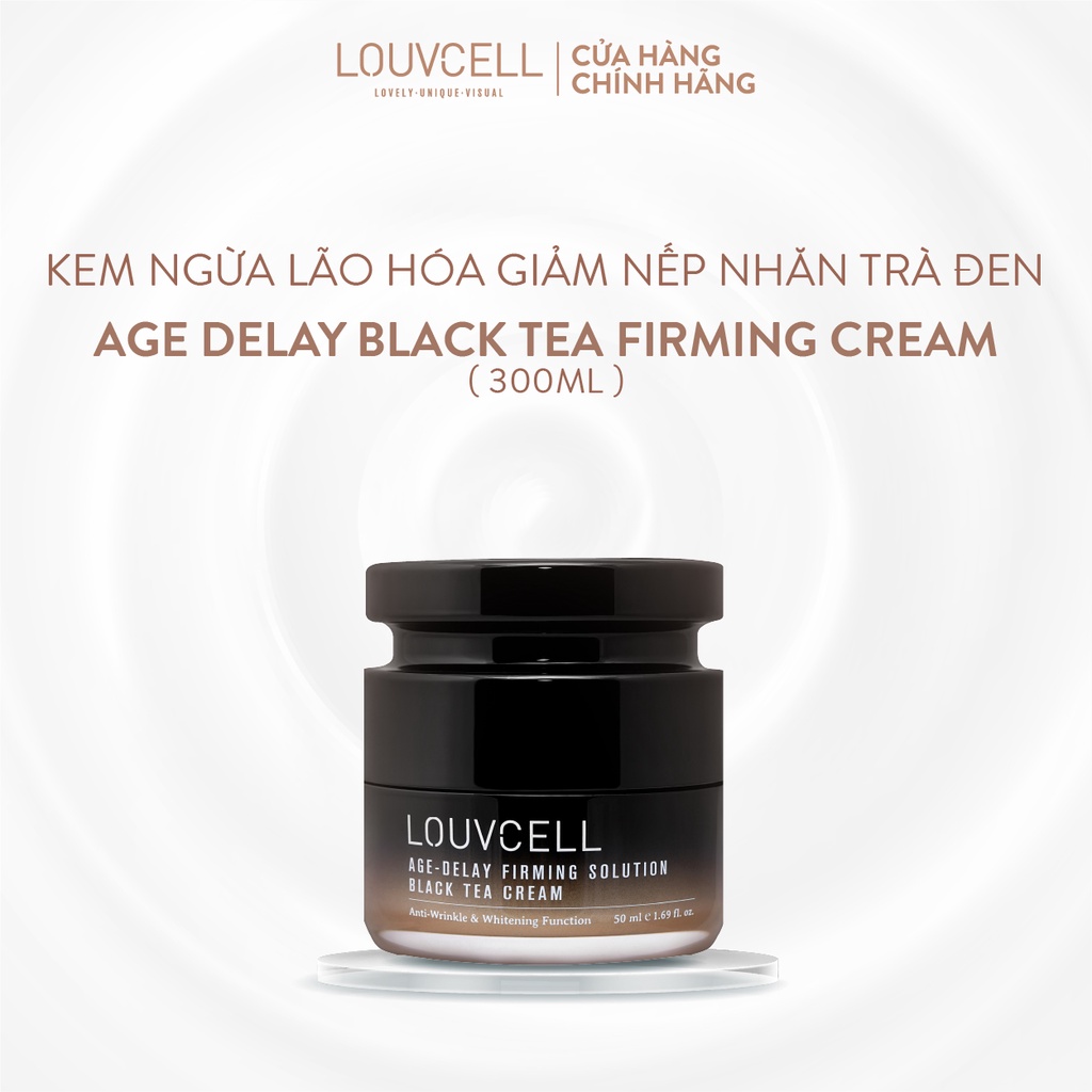 Kem ngừa lão hóa giảm nếp nhăn trà đen Louv Cell Age Delay Black Tea Firming Cream 50 ml