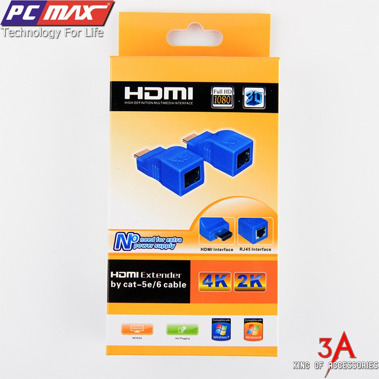 Khuếch đại HDMI 30m qua cáp mạng HDMI to LAN HDEXLan30 - Hàng Nhập Khẩu