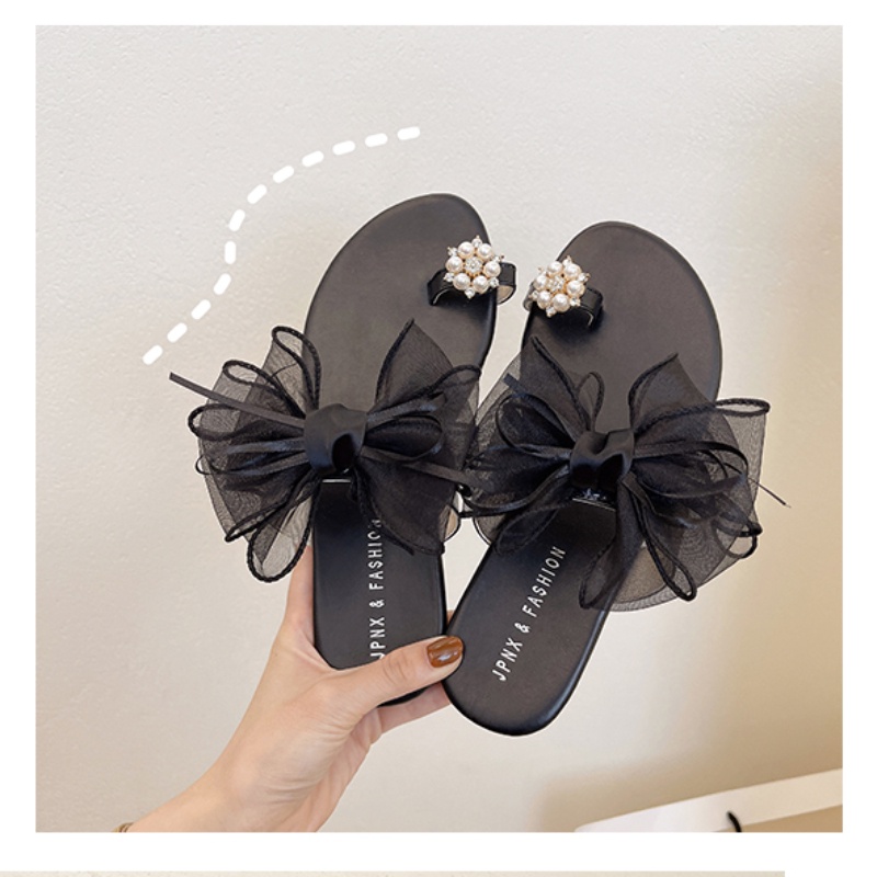 Dép sandal IELGY đính ngọc trai giả thời trang mùa hè cho nữ