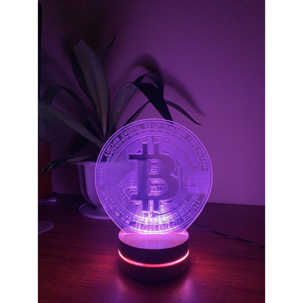 bitcoin, đèn led bitcoin, đèn bitcoin