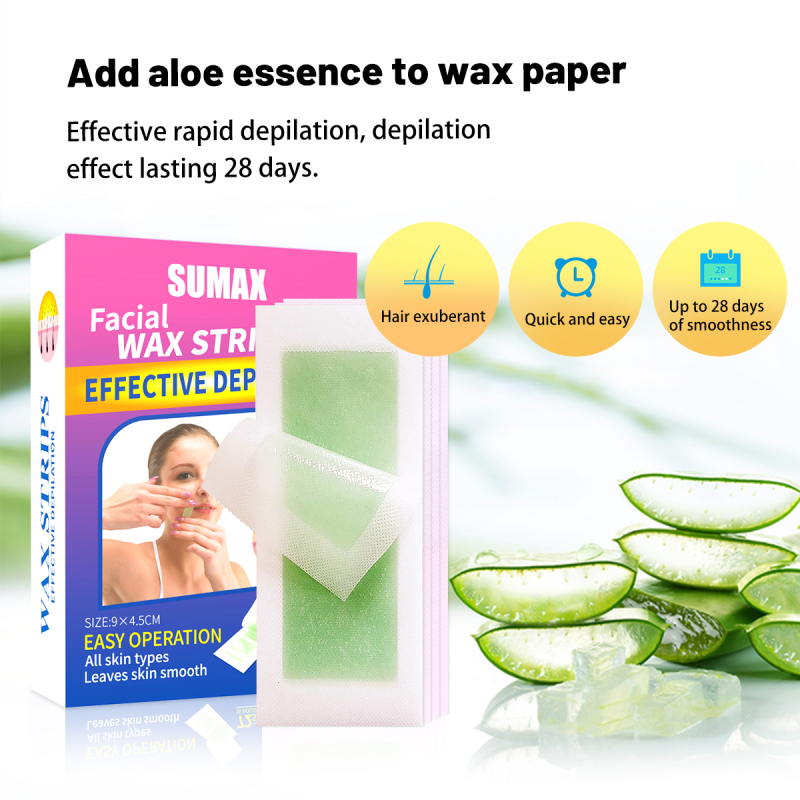 SUMAX Wax ria mép Sumax, Miếng wax tẩy lông mặt  72 Strips Small Wax Paper for Upper Lip Chin, Fingers Toes, Facial Hair Removal for Women | BigBuy360 - bigbuy360.vn