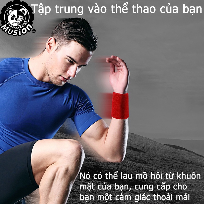 Đai đeo cổ tay thấm hút mồ hôi khi chơi thể thao cho nam nữ