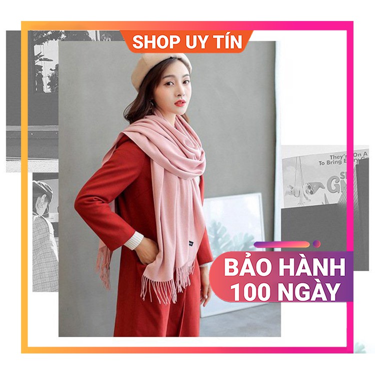 [NowShip - Giao Ngay] Khăn Quàng Cổ Len Cashmere Nữ - Khăn Choàng Giữ Ấm, Đi Biển Đẹp