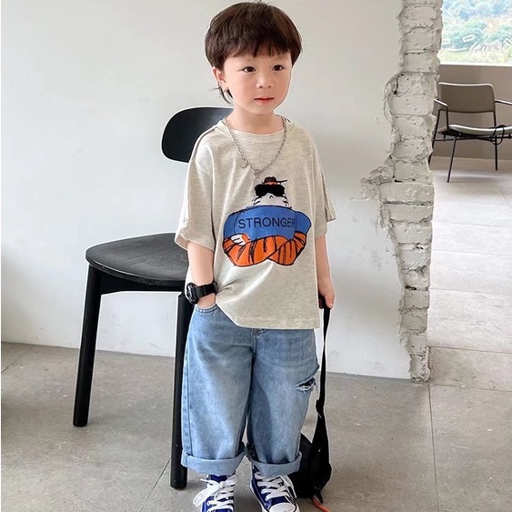 Quần Jeans Rách Thời Trang Cho Bé Trai 3-15 Tuổi