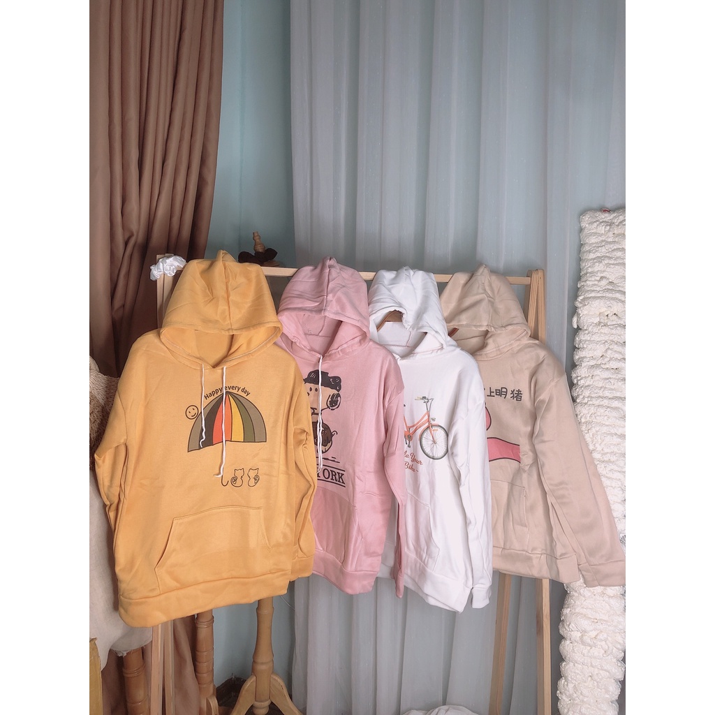 Áo hoodie nam nữ freesize nhiều màu nhiều họa tiết lót nỉ da cá dày dặn - Mã A562-PANOSi