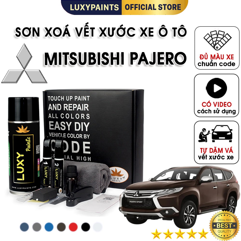 Sơn xóa vết xước xe ô tô Mitsubishi Pajero LUXYPAINTS, màu chuẩn theo Code dễ sử dụng độ bền cao - LP01MIPA