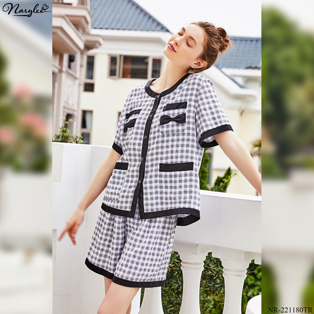 Đồ bộ mặc nhà nữ cao cấp Narylee áo cộc quần đùi chất cotton nhập khẩu mềm mịn chống tia UV kháng khuẩn mã NR - 221180
