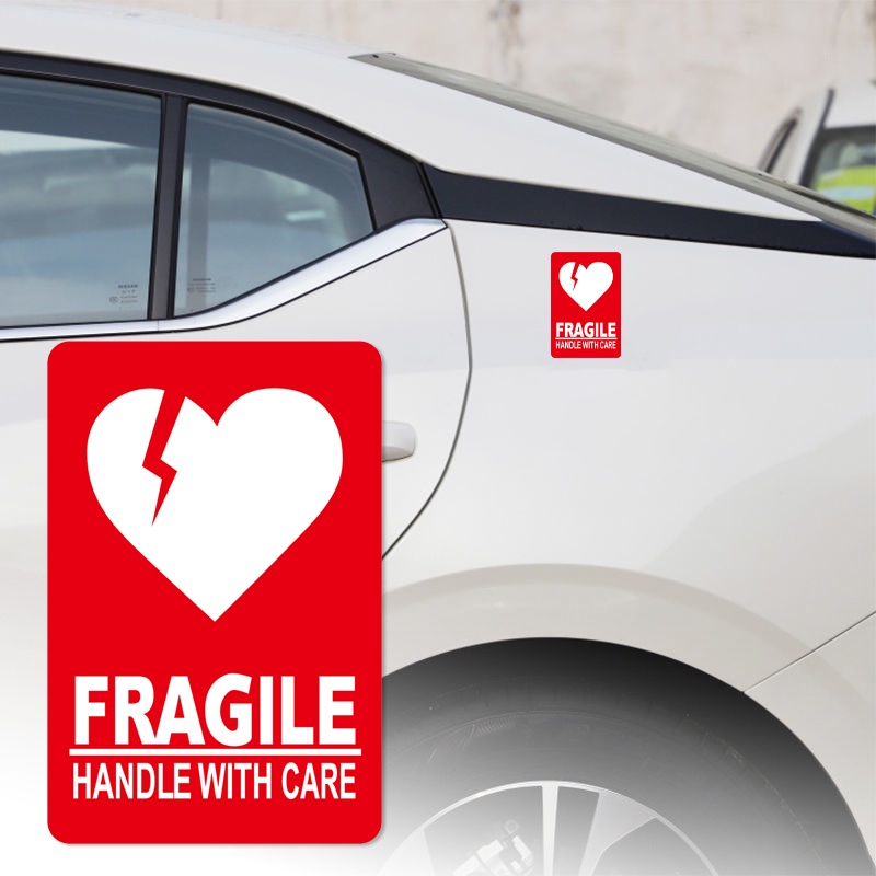 &quot;FRAGILE&quot; Hình dán cảnh báo &quot;XỬ LÝ VỚI CHĂM SÓC&quot; Decal phản quang Xe mô tô xe máy xe đạp Vỏ trầy xước Đề can dán