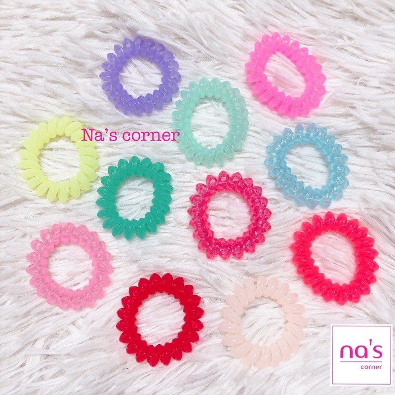 Set 5/10 cột tóc lò xo / buộc tóc lò xo nhiều màu thời trang