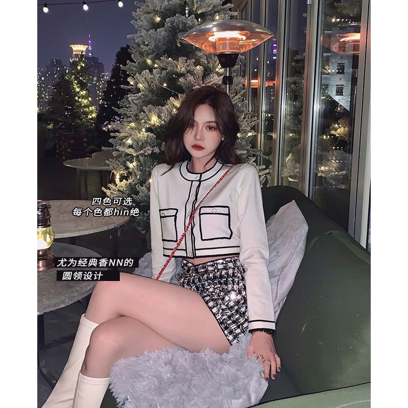 Áo Cardigan Dệt Kim Tay Dài Màu Hồng Phong Cách Đáng Yêu Cho Nữ  16