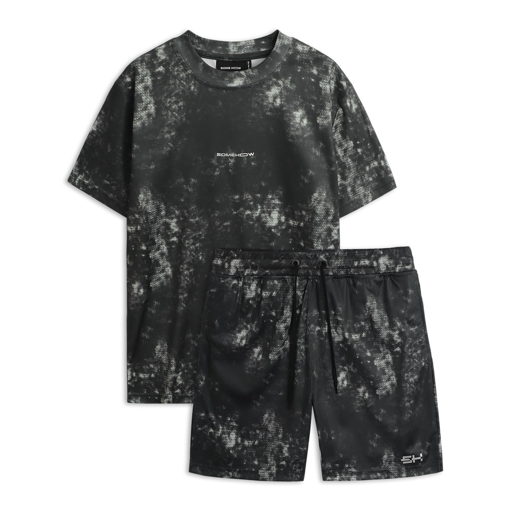 Set Nam T-shirt Short Regular Tie Dye , Chất Vải Thun Cotton Dày Dặn , SB001047,SOMEHOW