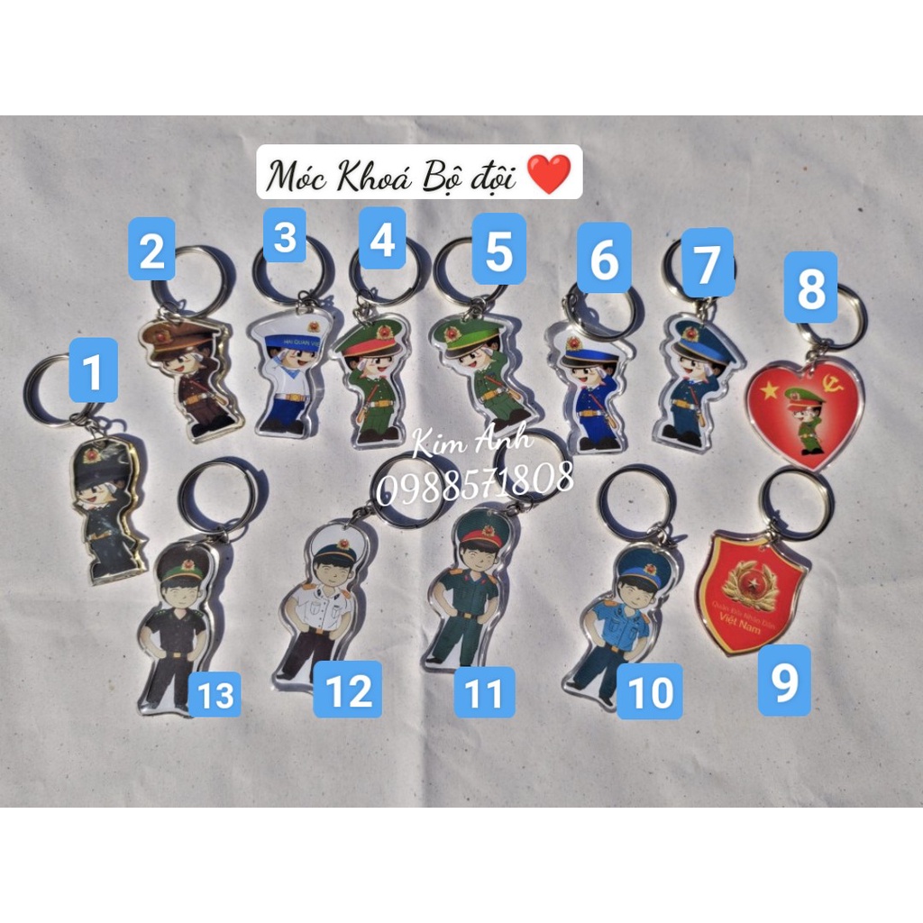 Móc khóa hình meka Bộ đội