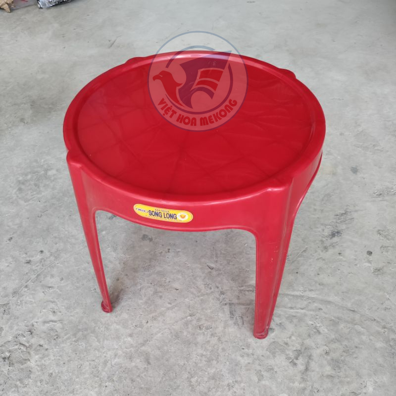 Bàn trà chanh trà sữa cafe tròn, kích thước 49cm nhựa Song Long chính phẩm dùng cho quán cafe trà sữa