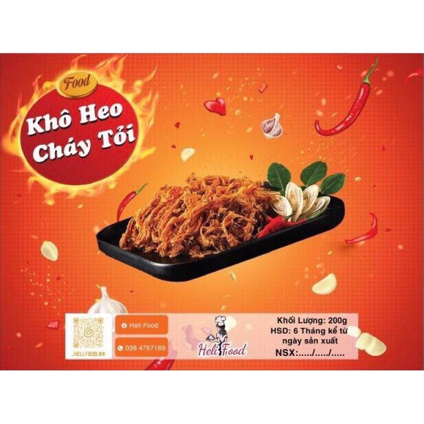 [Heli Food] Khô Heo, khô lợn Cháy Tỏi [200g] | BigBuy360 - bigbuy360.vn