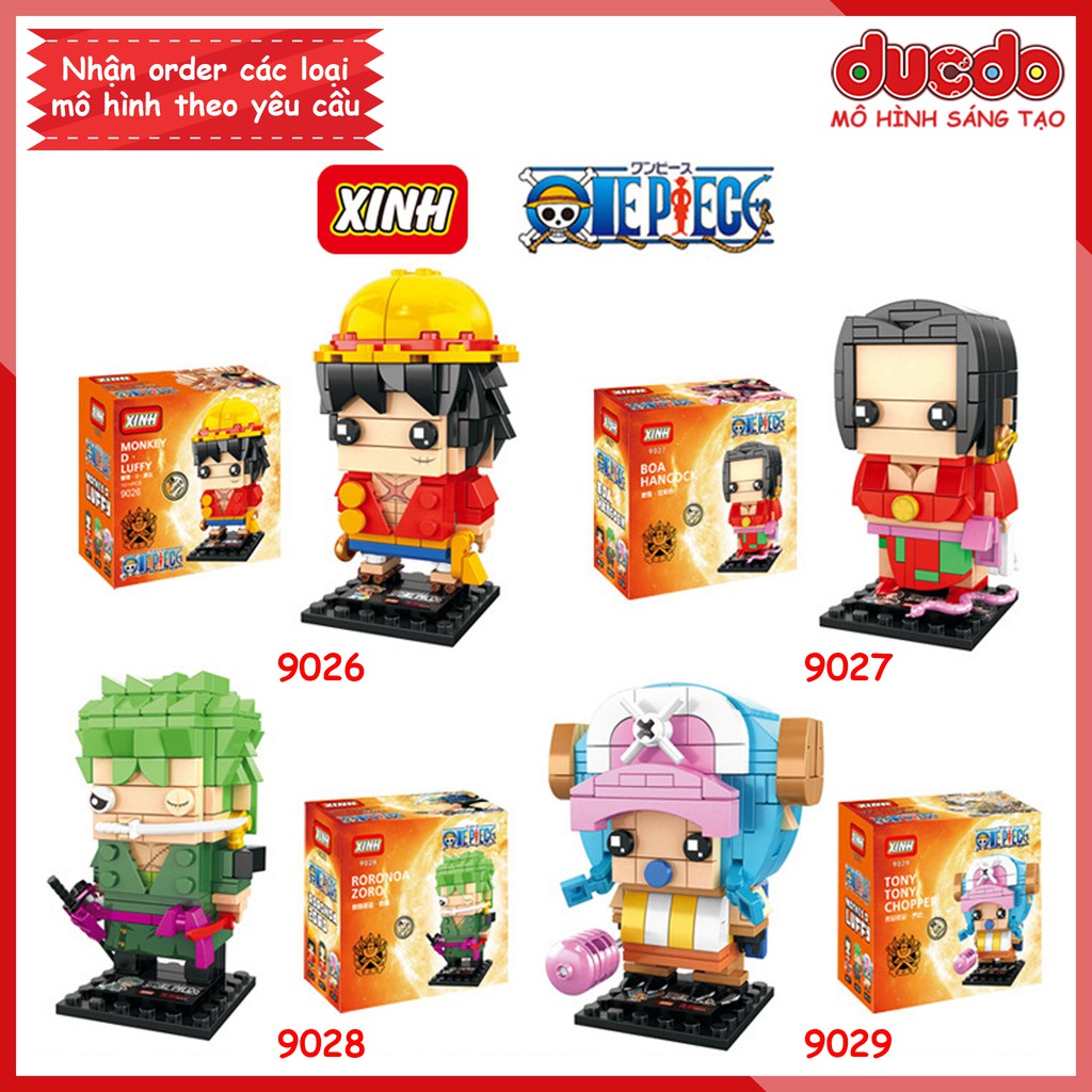 Brick Headz nhân vật trong One Piece Đảo hải tặc - Đồ chơi Lắp ghép Mini Minifigures Mô hình BrickHeadz XINH 9026 - 9029