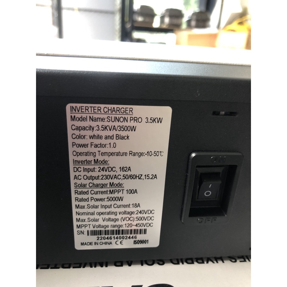 Biến tần offgrid nối lưới 3,5KW - 24VDC SAKO SUNON PRO 3,5KW ; max PV 5000wp 450VDC