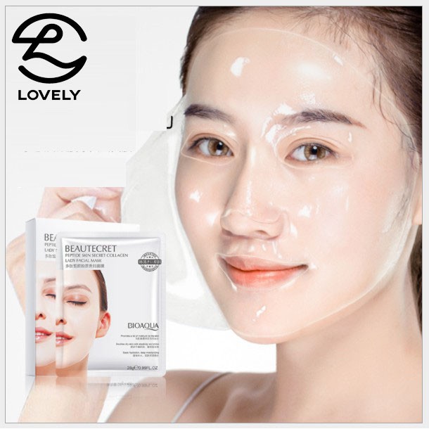 Mặt nạ thủy tinh trong suốt collagen Bioaqua dạng thạch dưỡng da căng bóng, trẻ hoá làm da | BigBuy360 - bigbuy360.vn