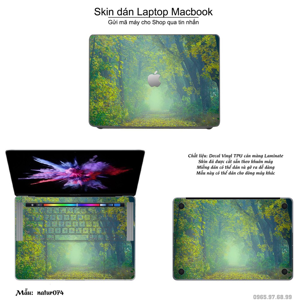 Skin dán Macbook in hình thiên nhiên bộ 3 (inbox mã máy cho Shop)