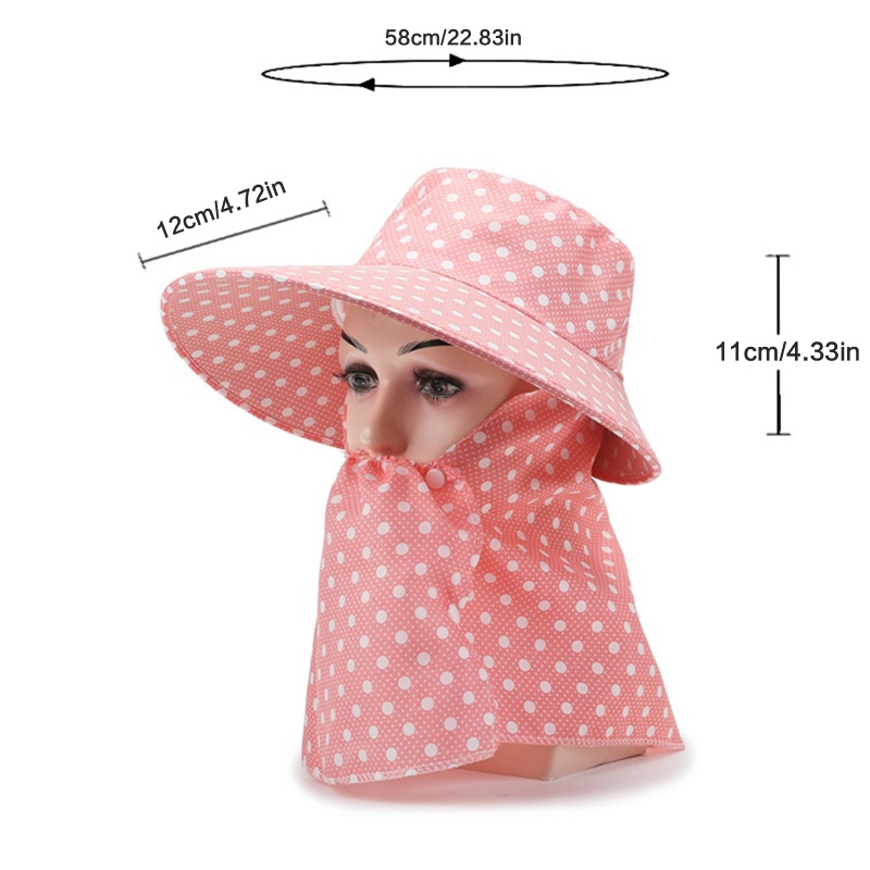 Mũ Chống Nắng Đi Biển Thoáng Khí Kèm Khăn Che Mặt Chống Mồ Hôi Dễ Phối Đồ Bất Ngờ Thời Trang Mùa Hè Cho Nữ