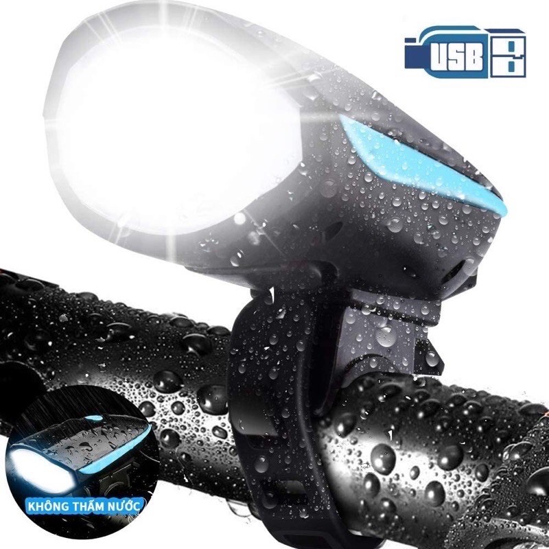 Đèn LED Xe Đạp Siêu Sáng + Còi ( Pin Sạc + Có Bảo Hành) | BigBuy360 - bigbuy360.vn