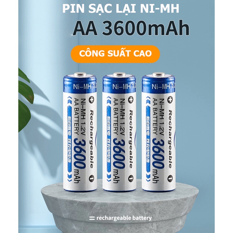 [Sạc 904+4AA3600mAh] Combo bộ sạc pin AA tự ngắt tốc độ cao kèm 04 viên pin sạc AA 3600mAh chính hãng Bmax