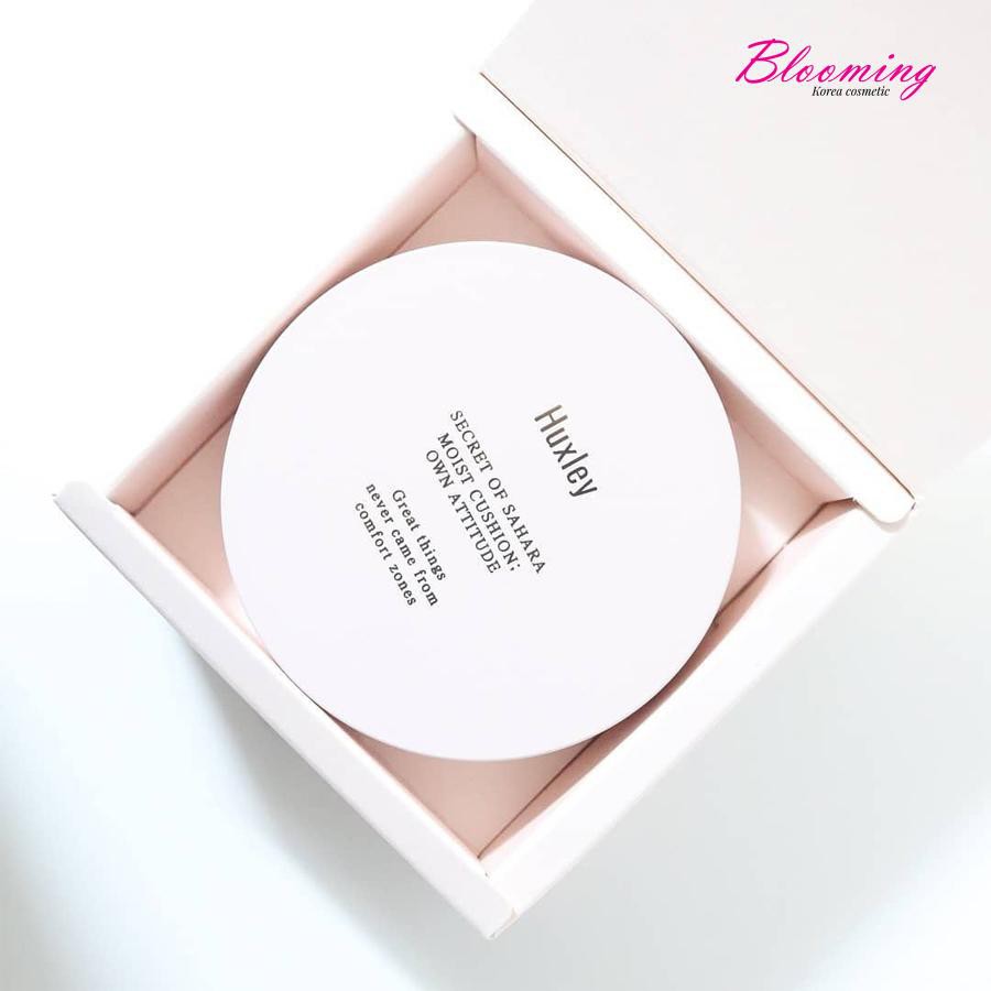Phấn nước mịn lì mờ khuyết điểm Huxley Moist Cushion Own Attitude 12g SPF24/PA++/Giữ bền màu suốt 6-8 tiếng | BigBuy360 - bigbuy360.vn