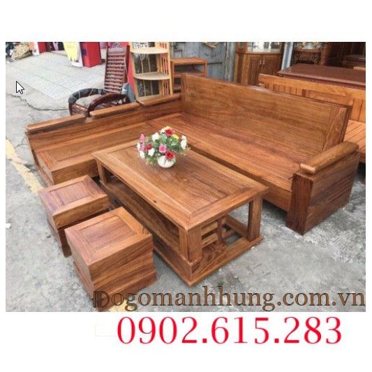 Bộ sofa góc gỗ hương, bộ sofa salon phòng khách giá xưởng