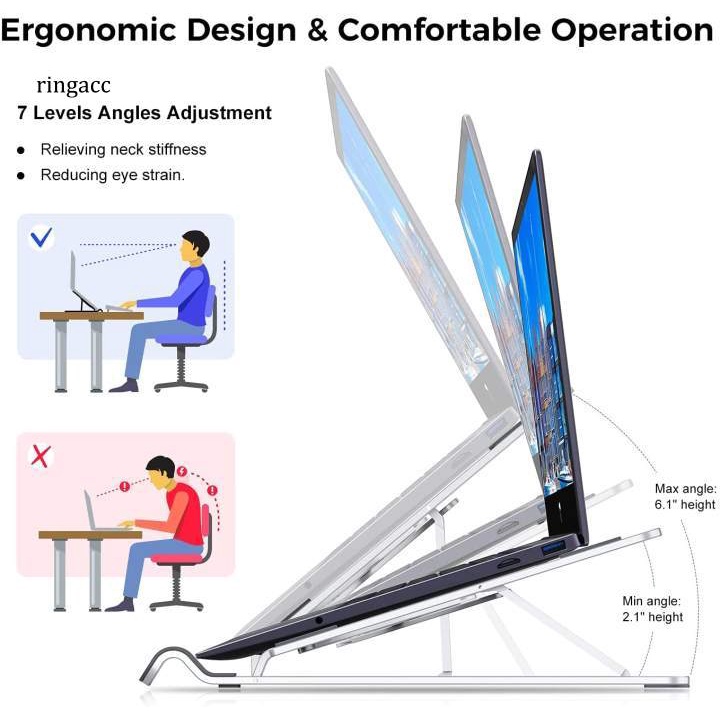 Giá đỡ nâng máy tính xách tay có thể gập lại tiện dụng