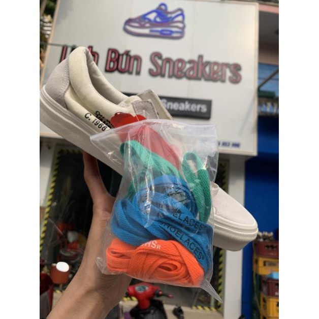 Giày vans style ofw tặng kèm 3 bộ dây giày 3 màu