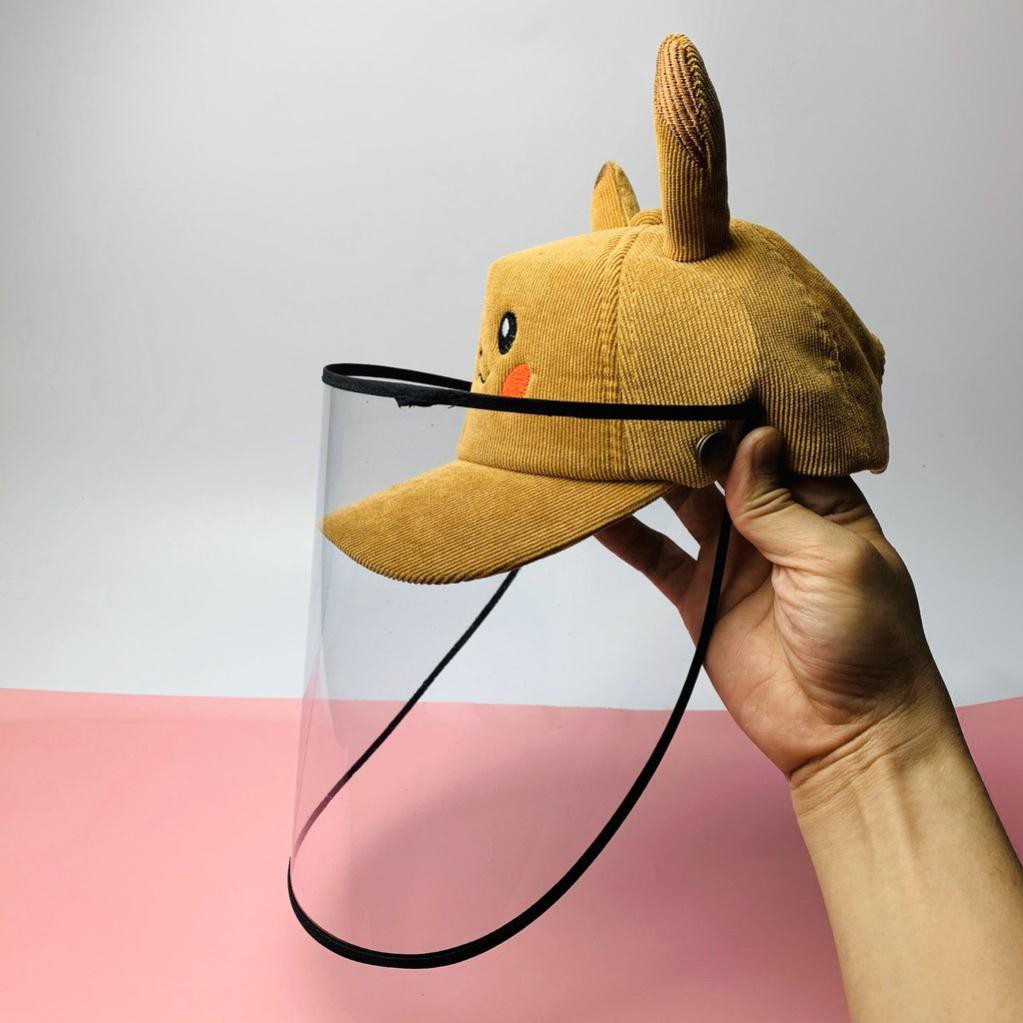 Nón Tai Bèo Chống Dịch Cho Bé, Mũ Có Kính Che Bụi, Chắn Gió, Côn Trùng Bay Vào Mặt Bé