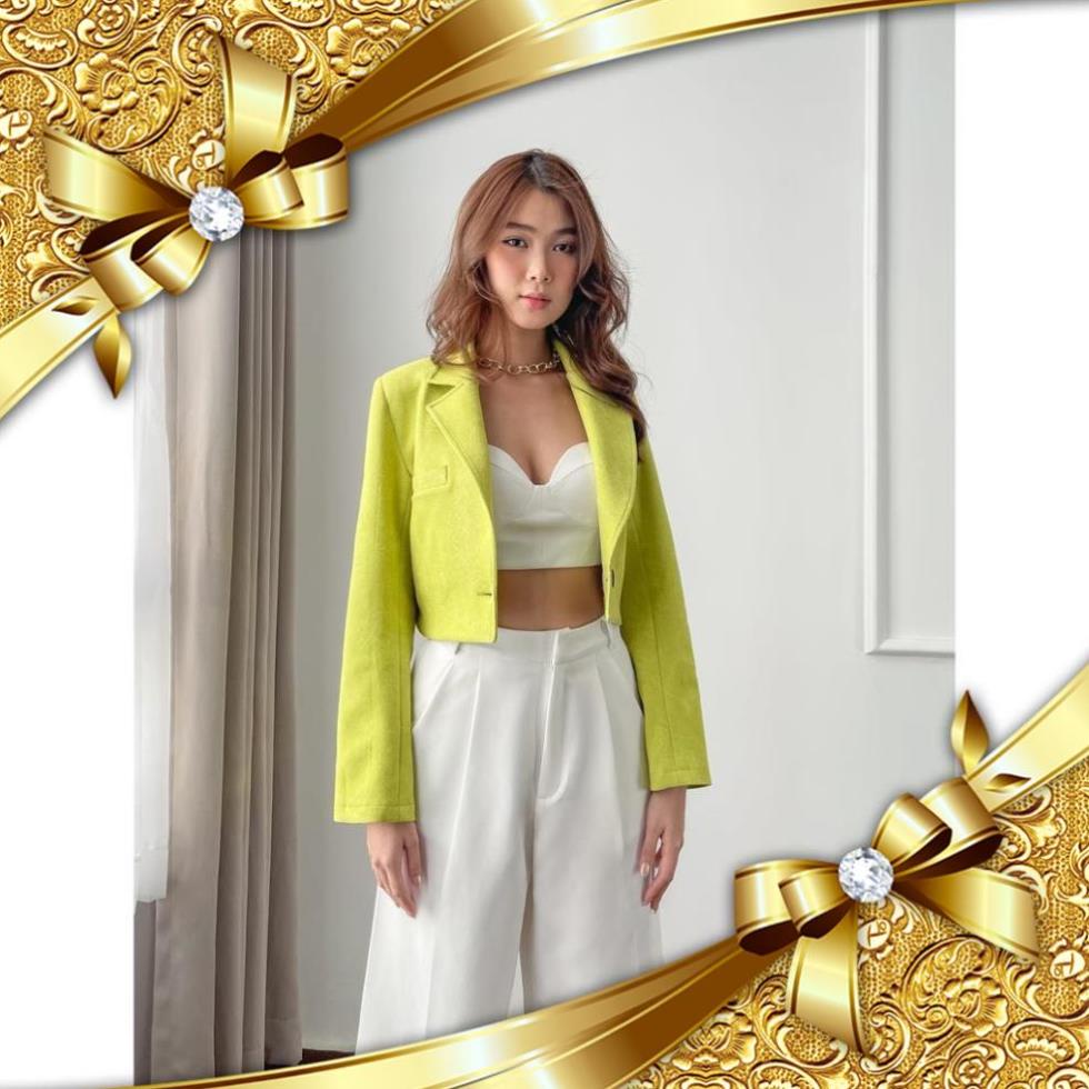 Vest xanh ngắn-Suit phối đồ thời trang đẹp như sao Hàn-Phù hợp các cô nàng có gu mix đồ-Lola Vietnam | BigBuy360 - bigbuy360.vn