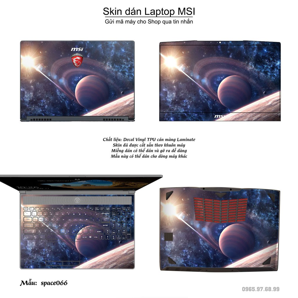 Skin dán Laptop MSI in hình không gian _nhiều mẫu 11 (inbox mã máy cho Shop)