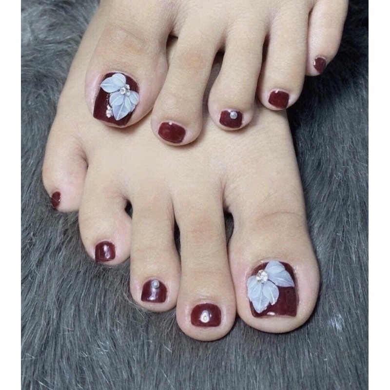 Hoa bột nail - Hoa chân 18k một cặp