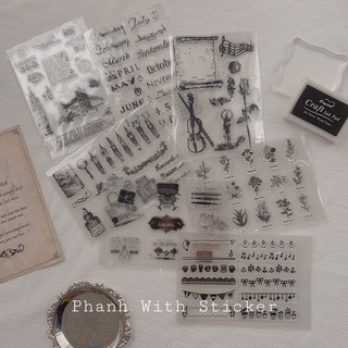 D003 - clear stamp dấu trong suốt