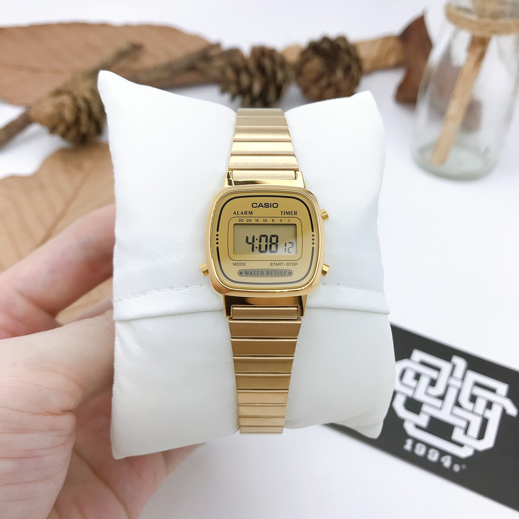 Đồng hồ cặp Casio A168WG-9 / LA670WGA-9 dây thép không gỉ, chống nước 50m, hàng chính hãng