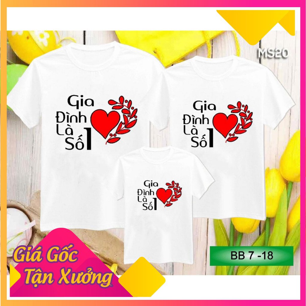 Áo thun gia đình Thanh Nga  full size mẫu gia đình là số 1