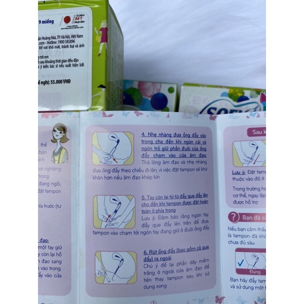 Băng Vệ Sinh Siêu Thấm Nhật Bản Sofy Tampon Supper Gói 9 Miếng